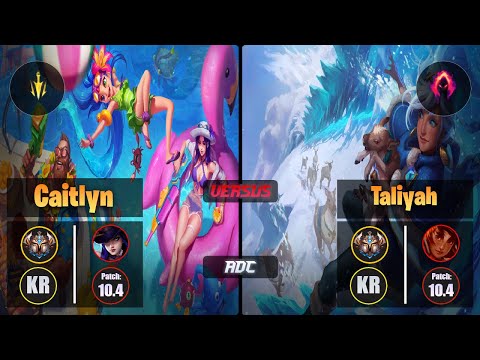 Challenger CAITLYN [Lethal Tempo] (ADC) VS  TALIYAH - Challenger KR Patch 10.4