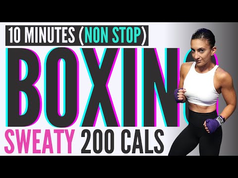 SWEATY 200 CALORIE BURN 10 Minute SHADOW BOXING Workout // SYLVIA NASSER