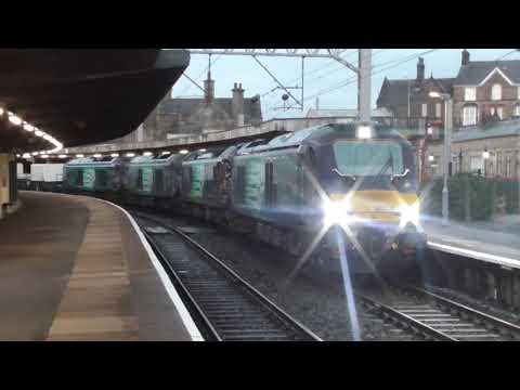 68018/ 88006 with 68004/ 68009 dit 6k73 Sellafield - Crewe flasks, 5th October 2021