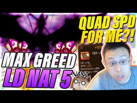100% GREED For LD NAT 5! | QUAD Speed Rune For Me AGAIN!? - Great Day For EVERYONE!