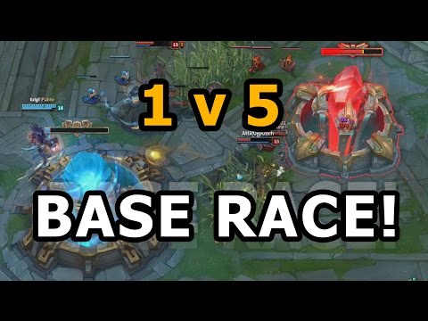 1 v 5 Base Race!!! CLUTCH | League of Tilt
