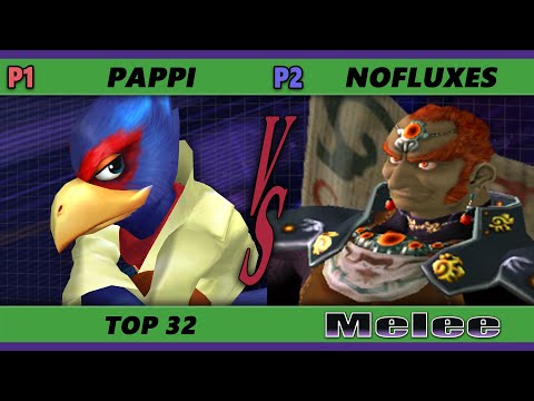 S@X 397 Online Top 32 - Pappi (Falco, Fox) Vs. NoFluxes (Ganondorf) Smash Melee - SSBM