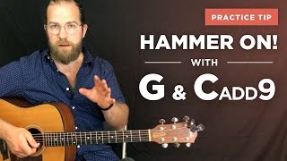 Hammer-on practice w/ G and Cadd9 (&quot;Southside of Heaven&quot; by Ryan Bingham / guitar lesson)