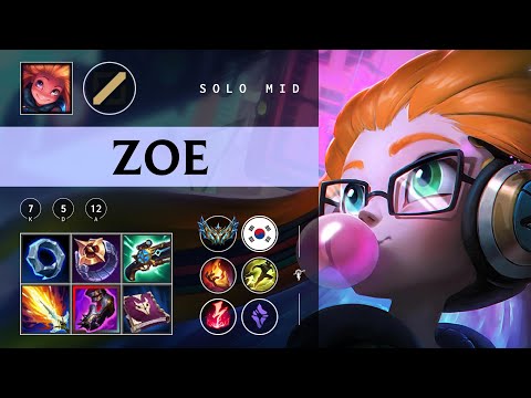 Zoe Mid vs Akshan - KR Challenger Patch 25.24
