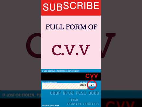 Full Form Of Cvv #cvv #fullform #knowledge #viral #status #video #banking #card #shorts #short #yt