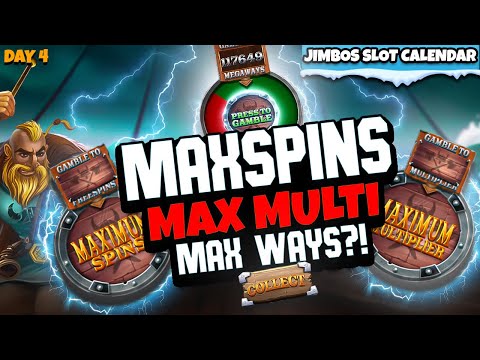 Thumbnail for video: Jimbo's Slots Christmas Countdown: MAX MAX .. MAX?? Vikings! 4/24