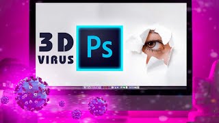 Photoshop 3D Coronavirus Light effect & How to #Photoshop