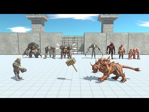 MUTANT PRIMATES WITH OLD GORO & RANTHORN VS INFERNALS - Animal Revolt Battle Simulator