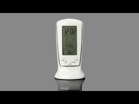 Часы с подсветкой, термометром, будильником и календарём (510)