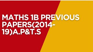 Download Lagu MATHS 1B Previous papers ( 2014-2019)A.Pu0026T.S Thumbnail