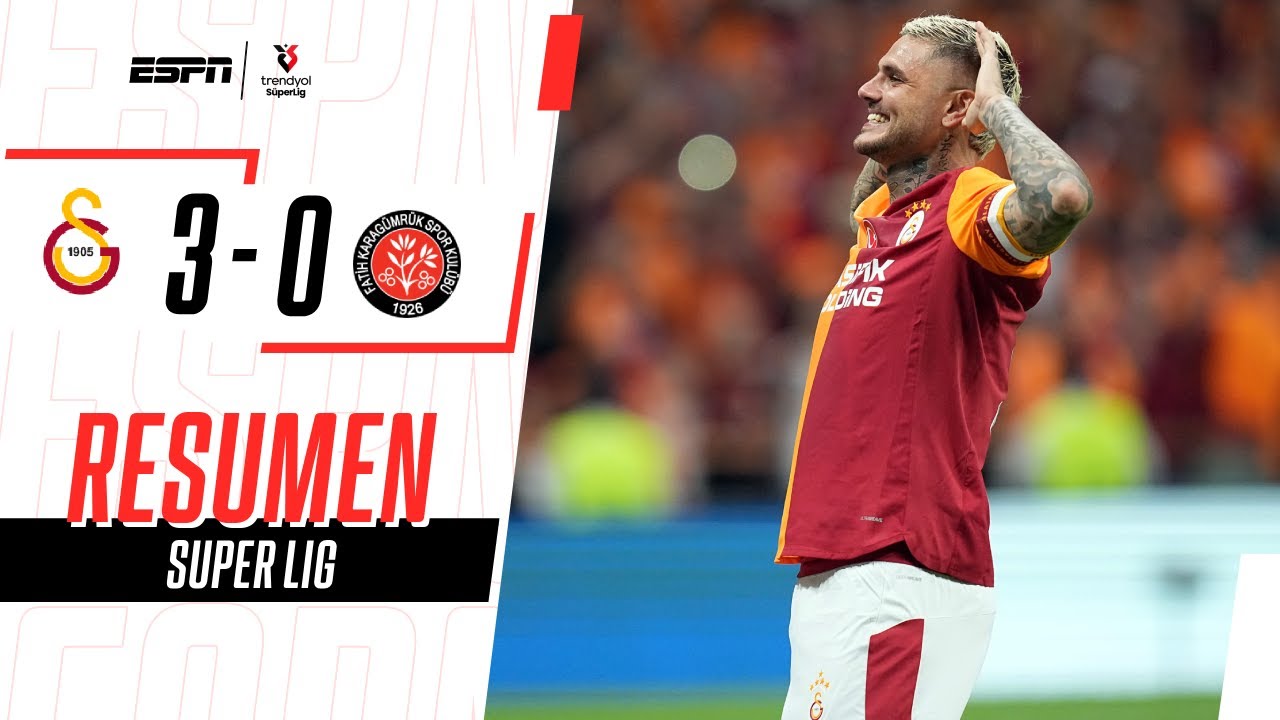 GOL DE ICARDI EN SU REGRESO PARA LA GOLEADA DE LOS LEONES | Galatasaray 3-0 Karagumrüuk | RESUMEN
