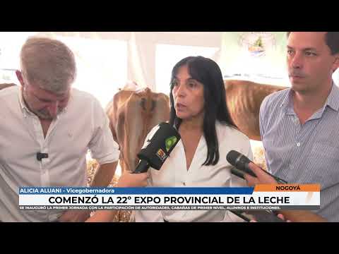Rogelio Frigerio, Alicia Aluani, Rafael Cavagna - Comenzó la Expo Leche en Nogoyá