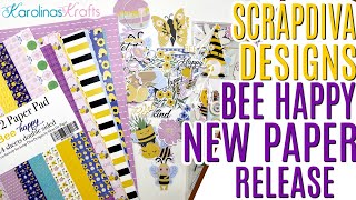 NEW BEE THEMED Paper Haul, Scrap Diva Designs Bee Happy PAPER Haul & Bee Paper Flip Through
