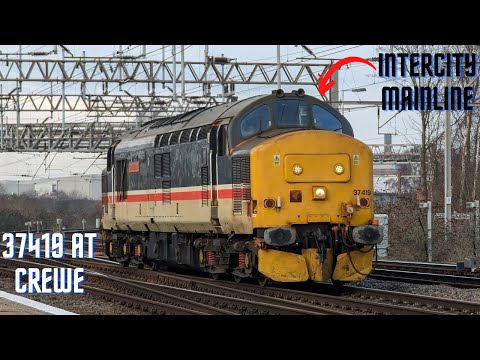 *INTERCITY* 37419 passes Crewe 23/01/23