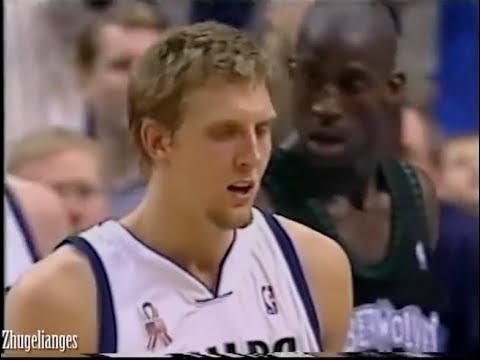 Dirk Nowitzki Schools Kevin Garnett's Defense - 2002 Playoffs 1st Rd