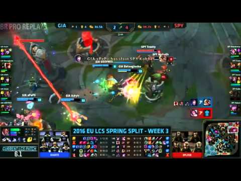 GIANTS vs Splyce   S3 D1   LCS EU Spring 2016 Highlights   GIA vs SPY