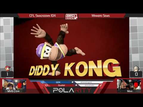 CFL Smackdown 104 WiiU - MVG dyr (Diddy Kong) vs Mugi (Corrin) - Winners Semis