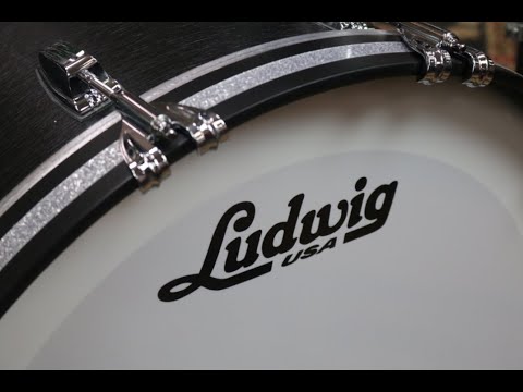 Limited Edition Ludwig Legacy Mahogany Black Cat Shell Pack and Snare Drum