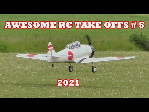 AWESOME RC TAKE OFFS -  WW2  FIGHTERS TAKING OFF - TBOBBORAP1 # 5 - 2021