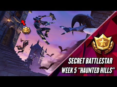 Fortnite: Season 6 Week 5 SECRET BATTLESTAR! SECRET BATTLESTAR LOCATION GUIDE "HAUNTED HILLS"