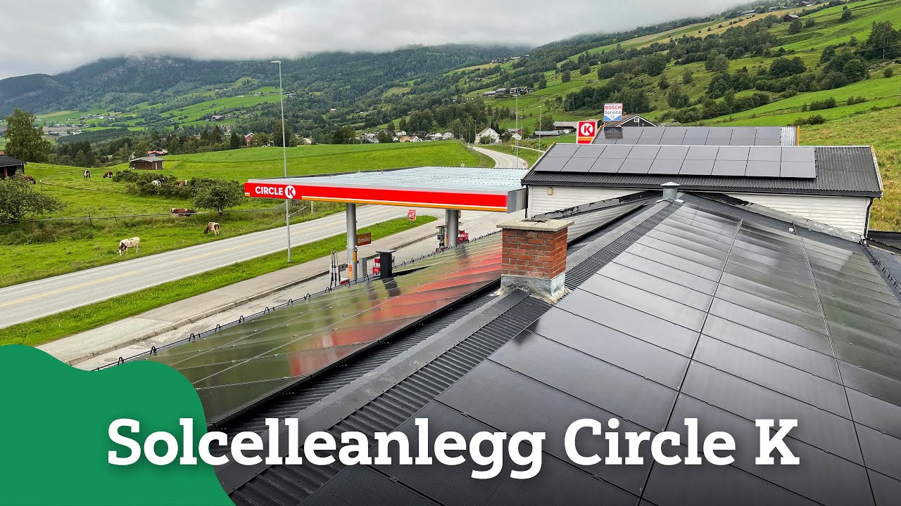 Solcelleanlegg hos Circle K og Bosch bilverksted