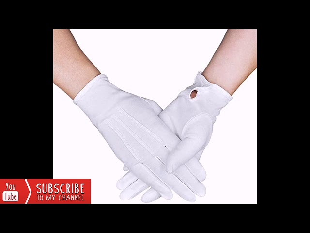 Vídeo relacionado con Sangcca Guantes Blancos, 4 Pares Guantes de Esmoquin para Formal Tuxedo de la Policía Guardia de Honor, Desfiles y Ocasiones Especiales, Mujer Hombre, Diseño de 3 Costuras