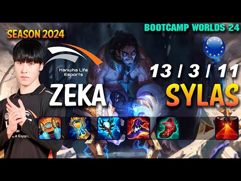 HLE Zeka SYLAS vs ZED Mid - Patch 14.20 EUW Ranked WORLDS 2024 Bootcamp | lolrec