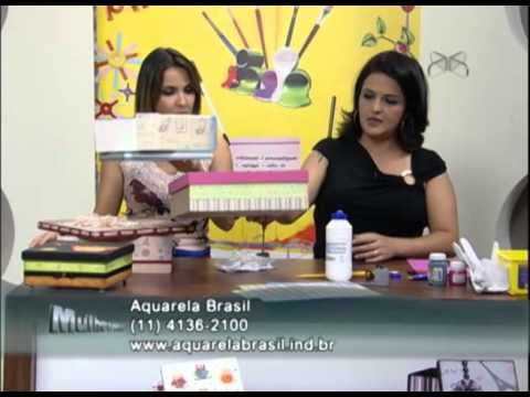 Mulher.com 03/08/2012 Marisa Magalhães - Caixa com Scrapdecor 02