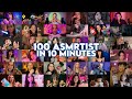 100 ASMRTIST In 10 Minutes Quick Cuts ASMR Compilation