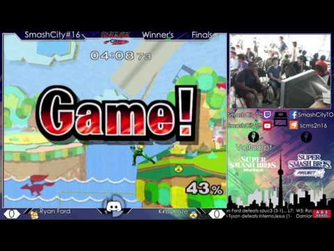 SmashCity#16 Winner's Finals   Ryan Ford Vs  KirbyKaze