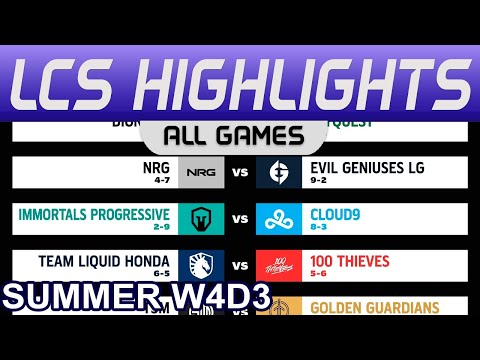 LCS Highlights Week4 Day3 LCS Summer 2023 All Games By Onivia