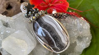 Zebra Jasper Wire Wrap Pendant