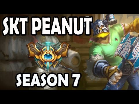 SKT T1 Peanut plays OLAF Jungle vs A Korean LEE SIN Season 7