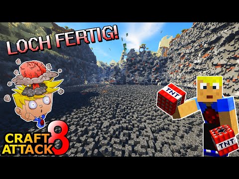 The hole is finished! 200x200 blocks removed! - Minecraft Craft Attack 8 #175