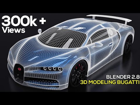 Bugatti Chiron 3D Car Modeling Timelapse | Blender 2.8