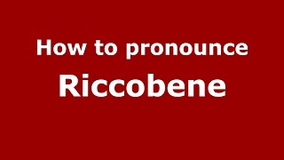 How to pronounce Riccobene