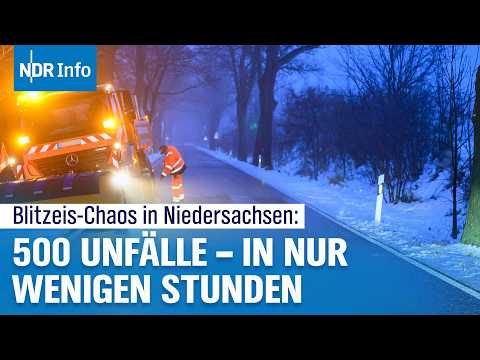 Volle Notaufnahmen, Schulausfälle, viele Unfälle: Blitzeis bringt Helfer an ihr Limit | NDR Info