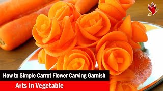 Simple Carrot Flower Carving Garnish - Arts In Vegetable Flower Carving Designs Simple Carrot Flower Carving Garnish - Arts In Vegetable Flower Carving Designs