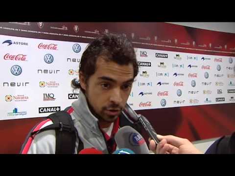 Zona mixta Osasuna - RCD Espanyol con José Luis Mendilibar, Oier, De las Cuevas y Puñal