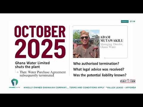 US$235m Desalination Award, Cocoa Dependence & Ghana’s Economic Future | Point of View