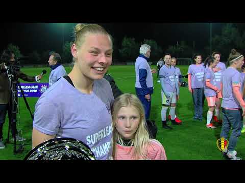 Ella van Kerkhoven na behalen Landstitel met RSCA op Gent