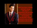 Glee - Somewhere Only We Know (lyrics) 