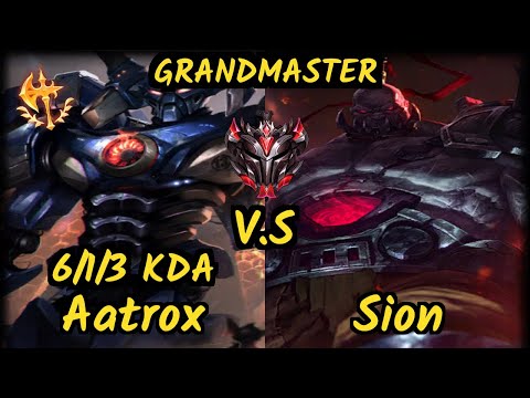 Ragner (AATROX) vs SION - 6/1/3 KDA TOP GAMEPLAY - EUW Ranked GRANDMASTER