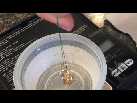 using “water” to PROVE “real gold” (specific gravity)