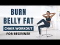 LOSE BELLY FAT SITTING DOWN SEATED ABS WORKOUT At Work Home School