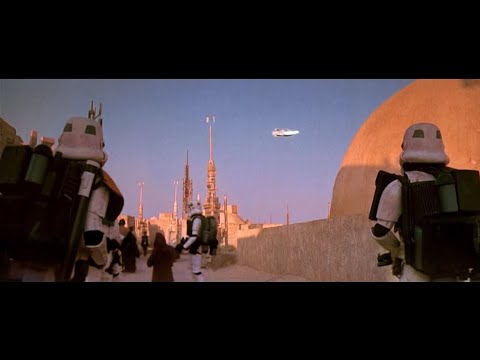 Star Wars 1977 | The Millennium Falcon blasts it's way out of Mos Eisley | Original Version |