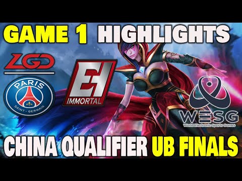 PSG LGD VS EHOME IMMORTAL GAME 1 WESG 2019 China Qualifier UB Finals