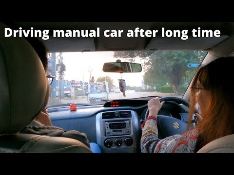 A home chicken coop , a drive inside Malir Cantt. She has not driven a stick shift for long time.