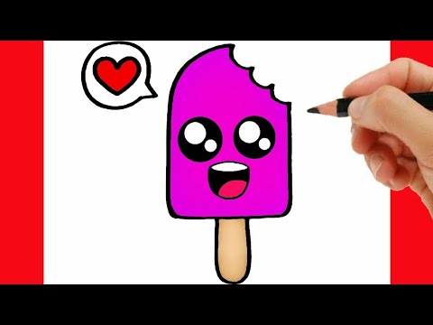 WIE MAN EIN EIS ZEICHNET - EIN NIEDLICH EIS MALEN LERNEN | Einfaches zeichnen lernen