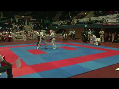 Puchar Europy Karate Kyokushin   Bukareszt 25 26 11 2017   Dariusz Cacko vs  Robert Madej